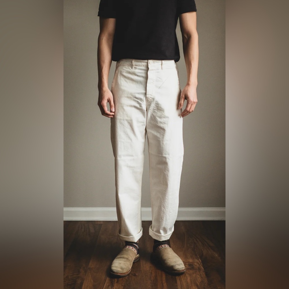 OrSlow French Work Pants Ecru 30x29.5 Size 1